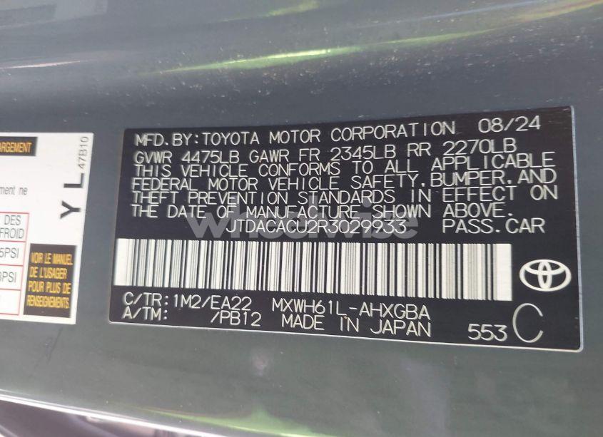 Photo 9 of 2024 Toyota Prius PRIME XSE (VIN JTDACACU2R3029933)