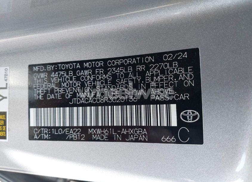 Photo 9 of 2024 Toyota Prius PRIME XSE (VIN JTDACACU8R3020136)