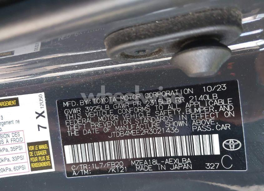 Photo 9 of 2024 Toyota Corolla LE (VIN JTDB4MEE2R3021436)