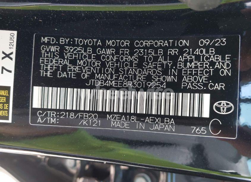 Photo 9 of 2024 Toyota Corolla LE (VIN JTDB4MEE8R3019254)