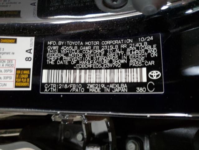 Photo 10 of 2025 TOYOTA COROLLA LE (VIN JTDBCMFE0SJ039792)