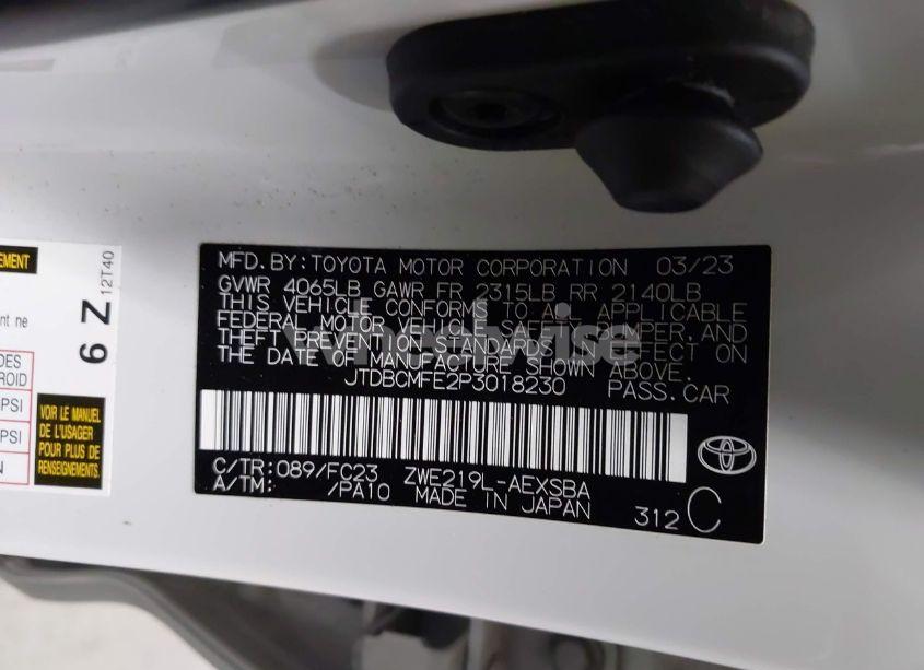 Photo 9 of 2023 Toyota Corolla HYBRID SE (VIN JTDBCMFE2P3018230)