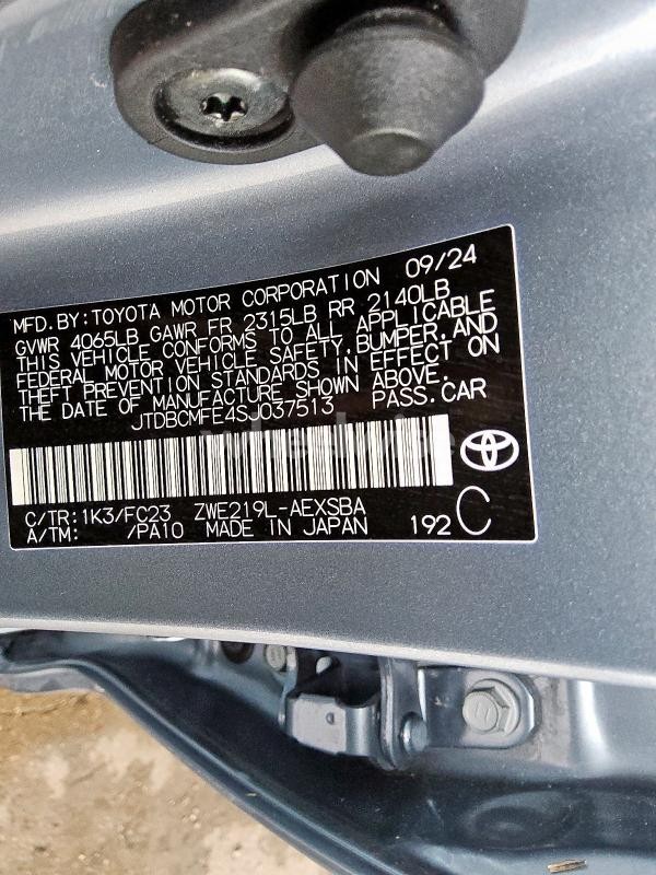 Photo 11 of 2025 TOYOTA COROLLA LE (VIN JTDBCMFE4SJ037513)