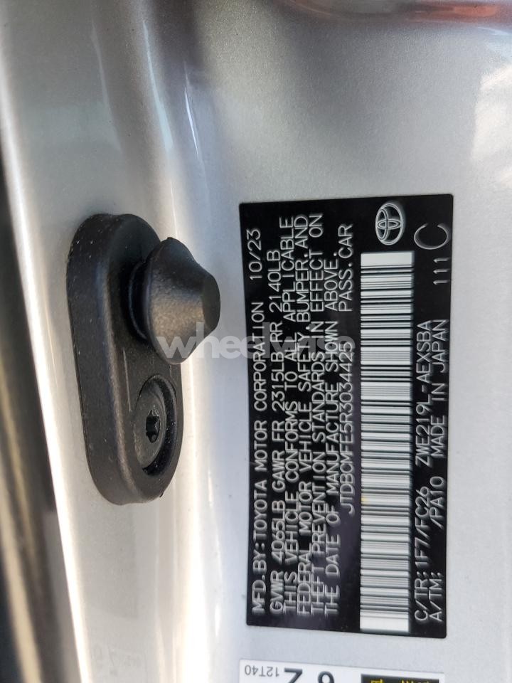 Photo 12 of 2024 TOYOTA COROLLA LE (VIN JTDBCMFE5R3034425)