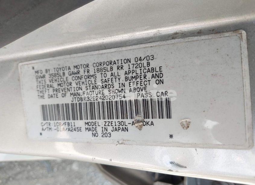 Photo 9 of 2004 Toyota Corolla CE (VIN JTDBR32E242020754)