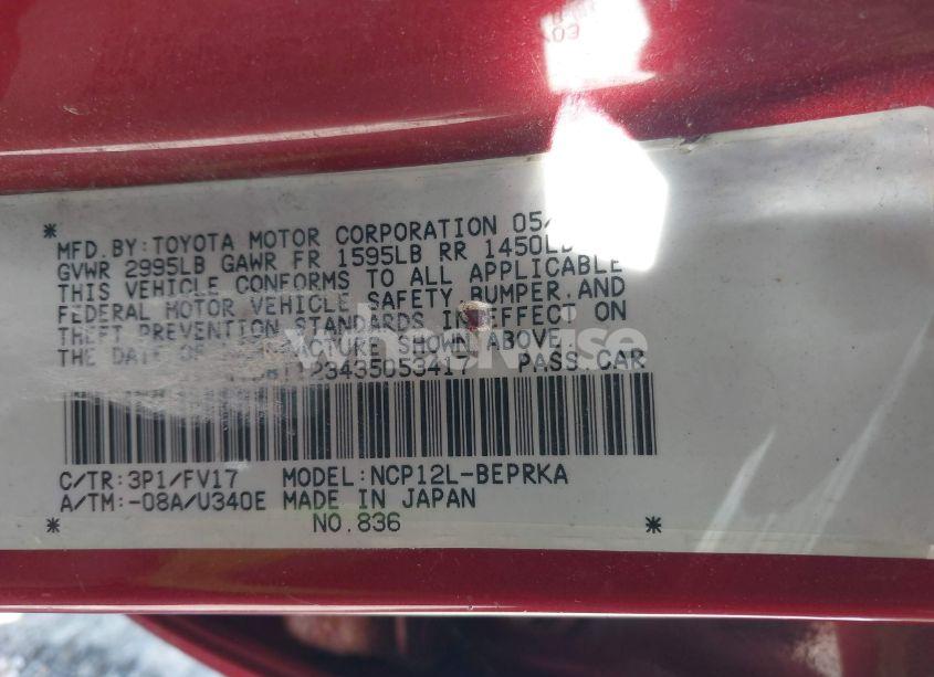 Photo 9 of 2003 Toyota Echo (VIN JTDBT123435053417)