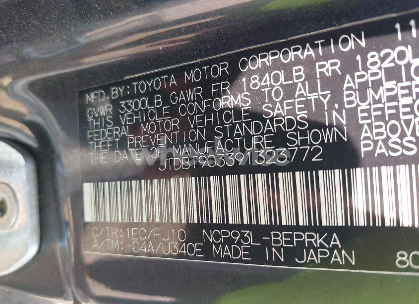 Photo 9 of 2009 Toyota Yaris (VIN JTDBT903391323772)