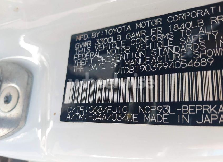 Photo 9 of 2009 Toyota Yaris (VIN JTDBT903994054689)