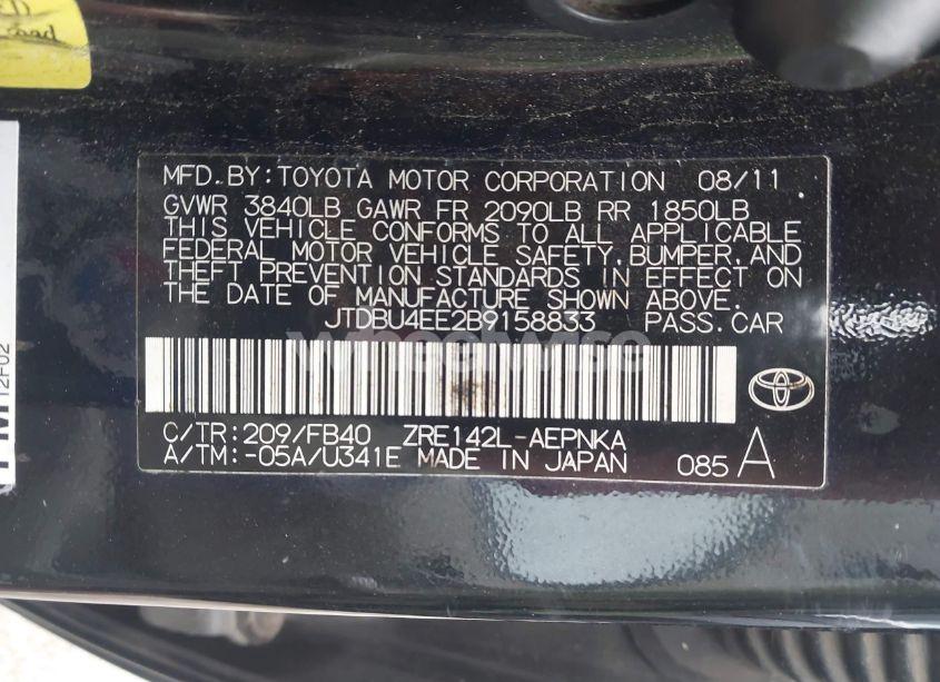 Photo 9 of 2011 Toyota Corolla LE (VIN JTDBU4EE2B9158833)