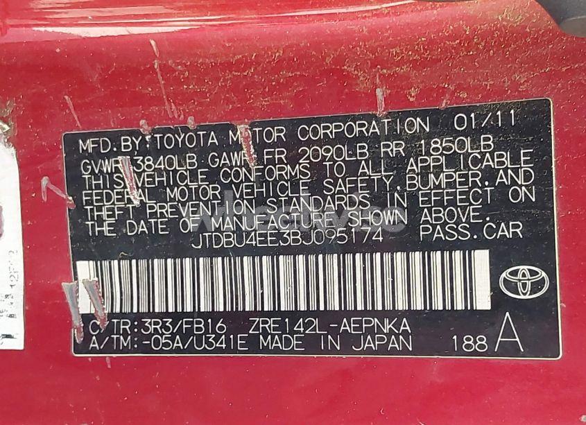 Photo 9 of 2011 Toyota Corolla LE (VIN JTDBU4EE3BJ095174)