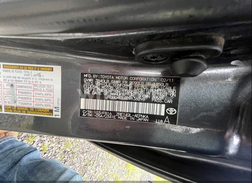 Photo 9 of 2011 Toyota Corolla LE/S (VIN JTDBU4EE6B9136298)