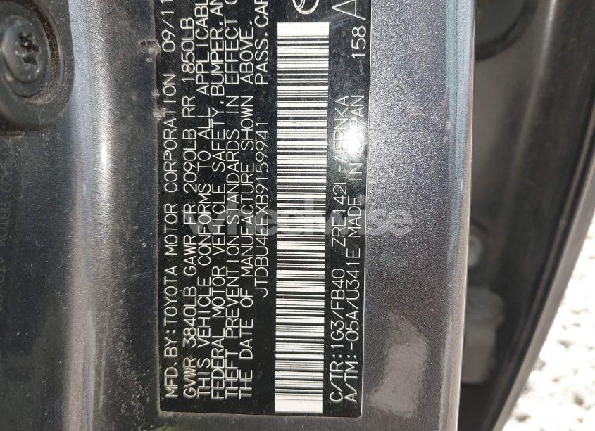 Photo 9 of 2011 Toyota Corolla LE (VIN JTDBU4EEXB9159941)