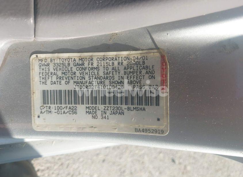 Photo 9 of 2001 Toyota Celica GT (VIN JTDDR32T410100426)