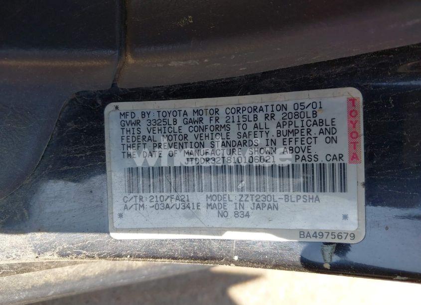 Photo 9 of 2001 Toyota Celica GT (VIN JTDDR32T810106021)