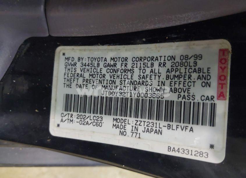 Photo 9 of 2000 Toyota Celica GTS (VIN JTDDY32T1Y0003665)