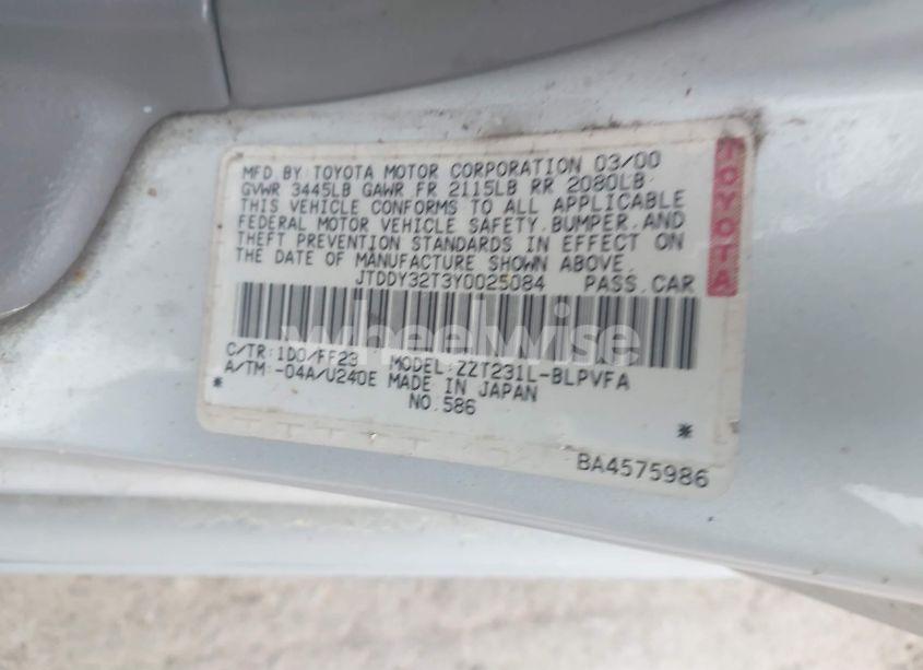 Photo 9 of 2000 Toyota Celica GTS (VIN JTDDY32T3Y0025084)