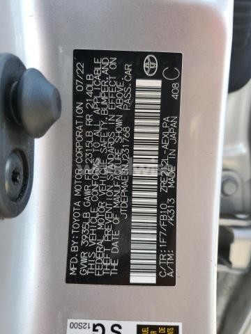 Photo 8 of 2022 TOYOTA COROLLA LE (VIN JTDEPMAE3NJ231768)