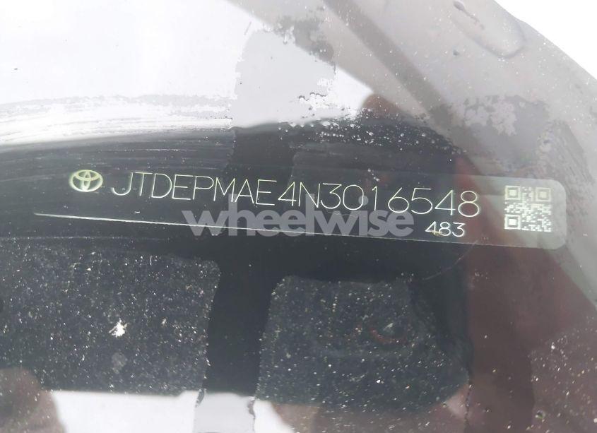 Photo 9 of 2022 Toyota Corolla LE (VIN JTDEPMAE4N3016548)