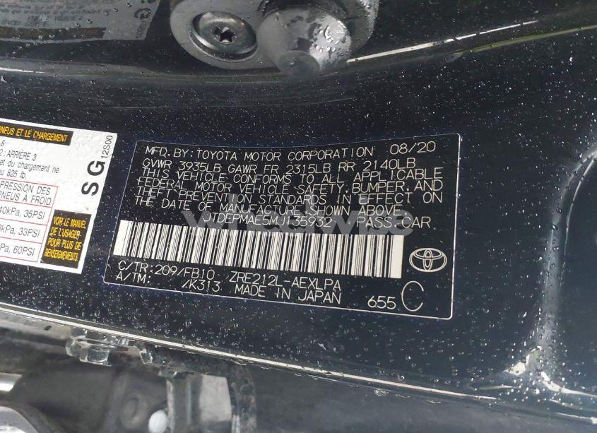 Photo 9 of 2021 Toyota Corolla LE (VIN JTDEPMAE5MJ135932)