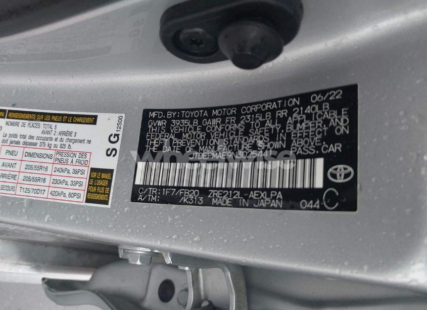 Photo 9 of 2022 Toyota Corolla LE (VIN JTDEPMAE9N3025441)