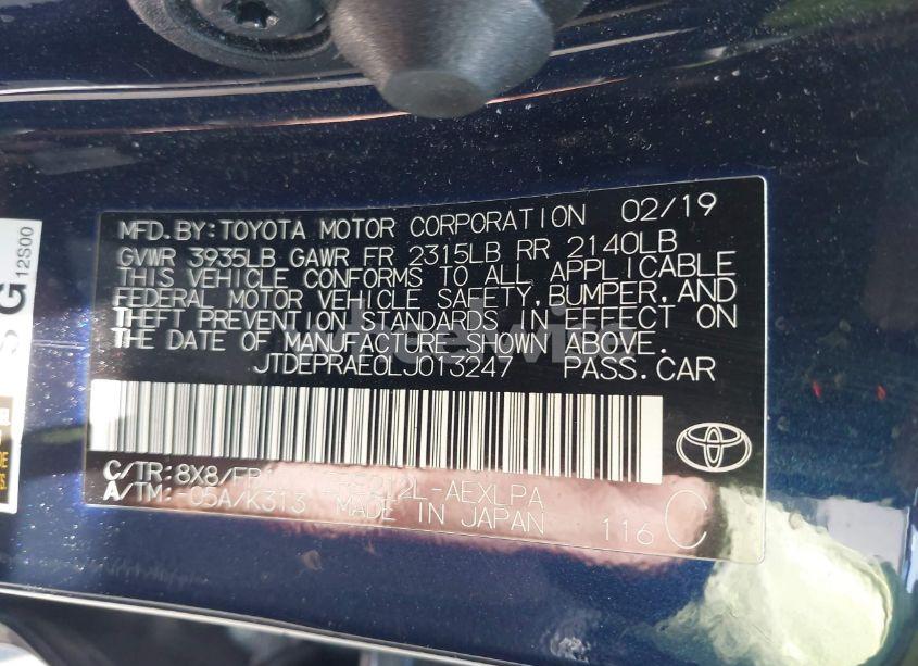 Photo 9 of 2020 Toyota Corolla LE (VIN JTDEPRAE0LJ013247)