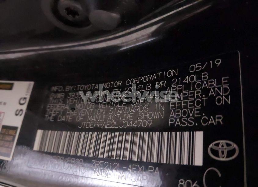 Photo 9 of 2020 Toyota Corolla LE (VIN JTDEPRAE2LJ044709)