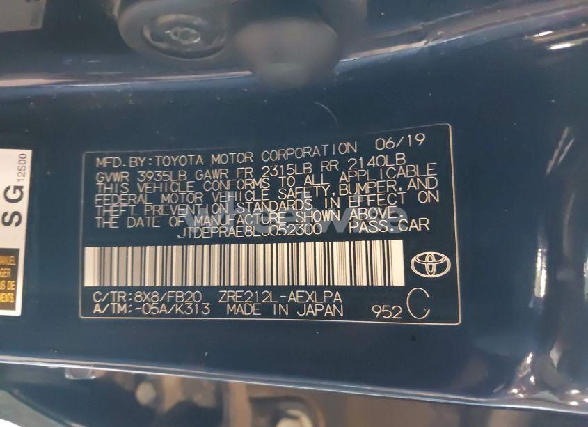 Photo 9 of 2020 Toyota Corolla LE (VIN JTDEPRAE8LJ052300)