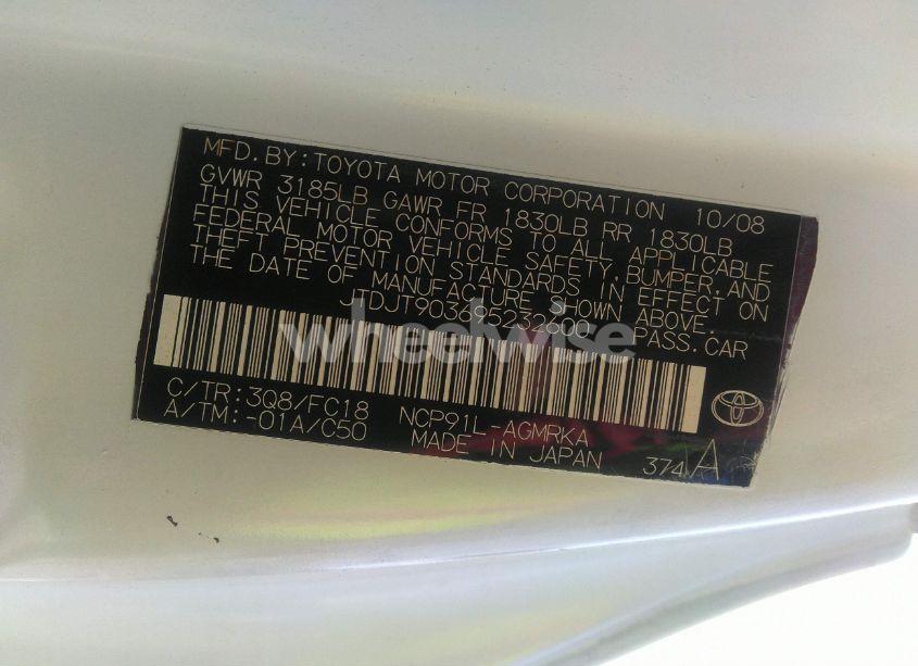 Photo 9 of 2009 Toyota Yaris (VIN JTDJT903695232600)