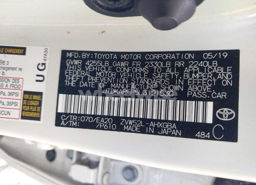 Photo 9 of 2020 Toyota Prius PRIME XLE (VIN JTDKARFP5L3121530)