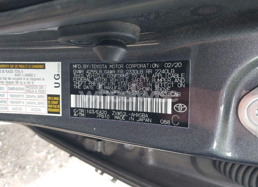 Photo 9 of 2020 Toyota Prius PRIME XLE (VIN JTDKARFP6L3153192)