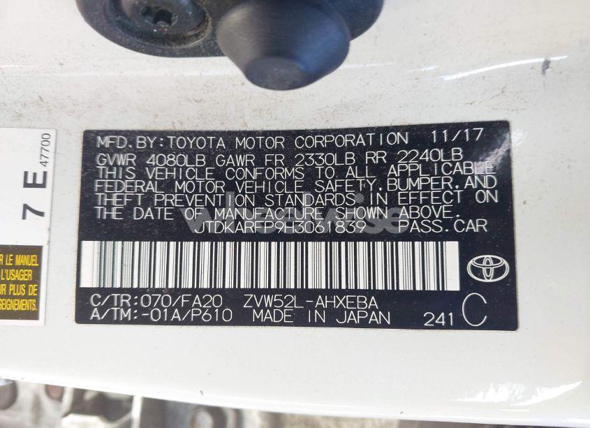 Photo 9 of 2017 Toyota Prius PRIME PLUS (VIN JTDKARFP9H3061839)