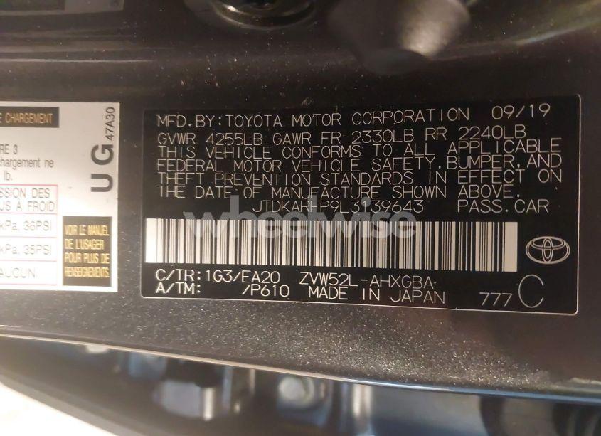 Photo 9 of 2020 Toyota Prius PRIME XLE (VIN JTDKARFP9L3139643)