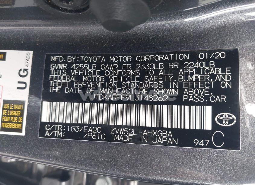 Photo 9 of 2020 Toyota Prius PRIME XLE (VIN JTDKARFP9L3148262)