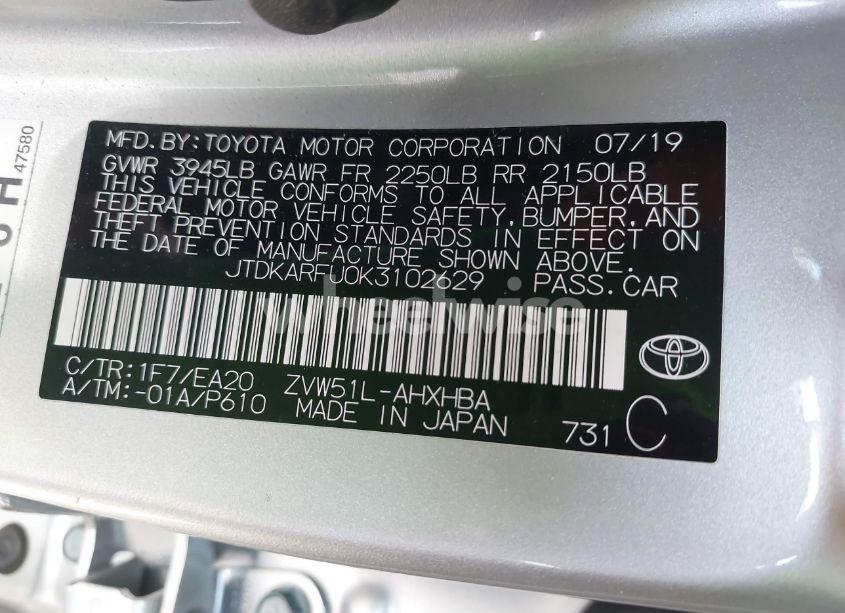 Photo 9 of 2019 Toyota Prius XLE (VIN JTDKARFU0K3102629)