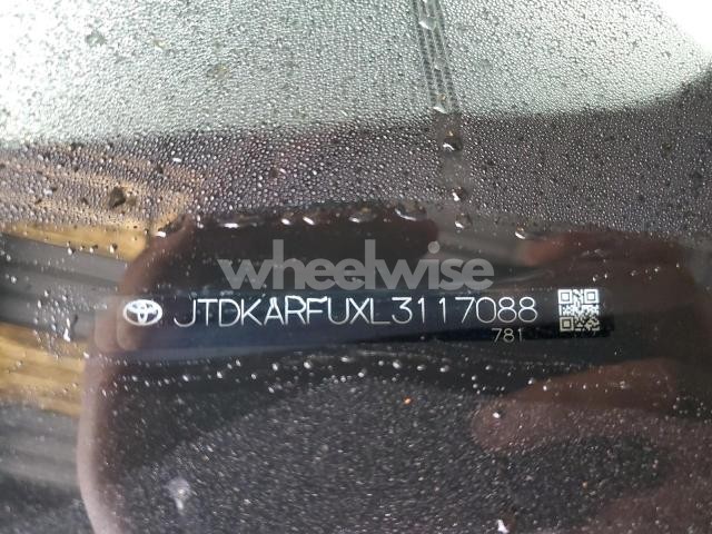 Photo 12 of 2020 TOYOTA PRIUS L (VIN JTDKARFUXL3117088)