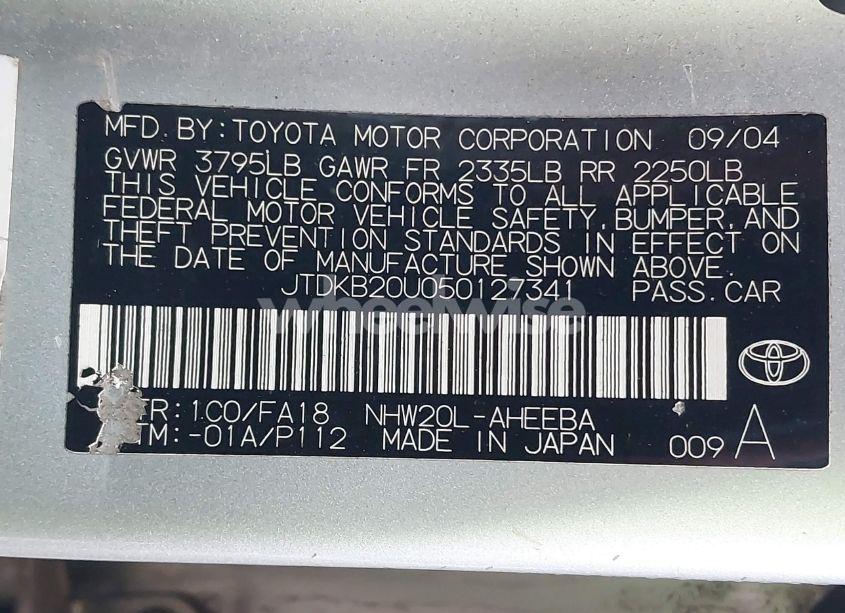 Photo 9 of 2005 Toyota Prius (VIN JTDKB20U050127341)