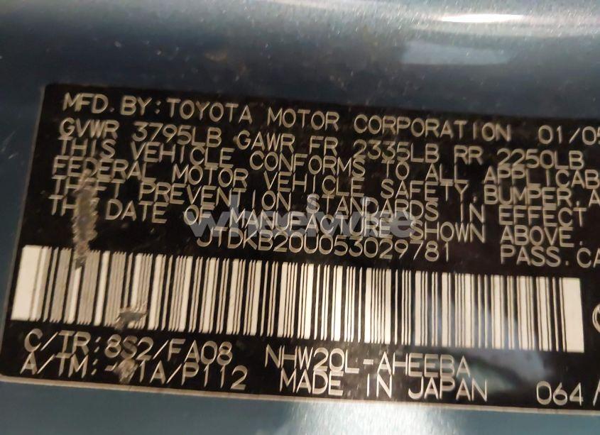 Photo 9 of 2005 Toyota Prius (VIN JTDKB20U053029781)
