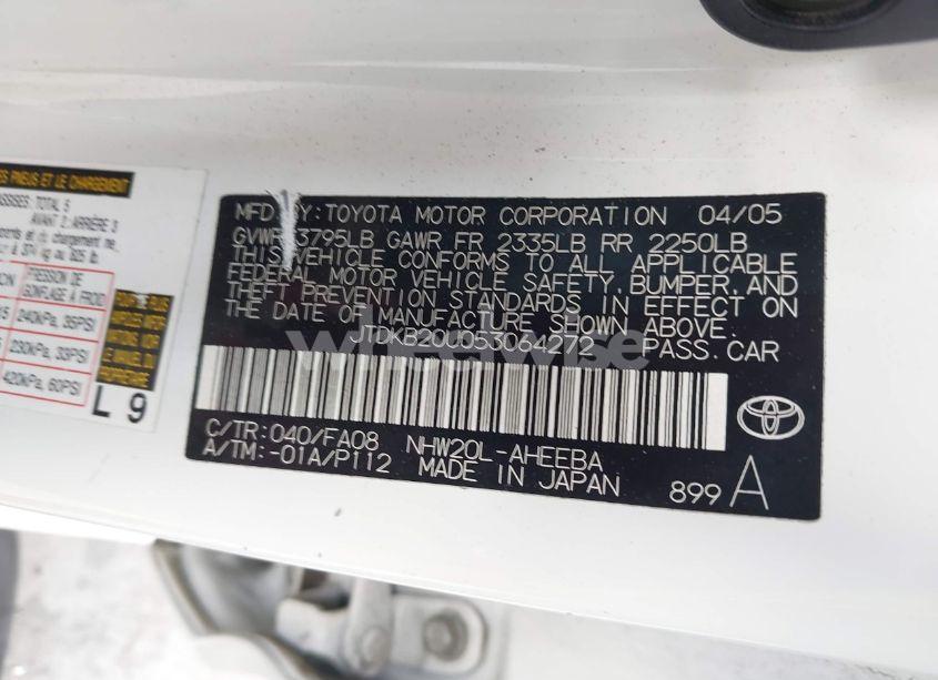 Photo 9 of 2005 Toyota Prius (VIN JTDKB20U053064272)