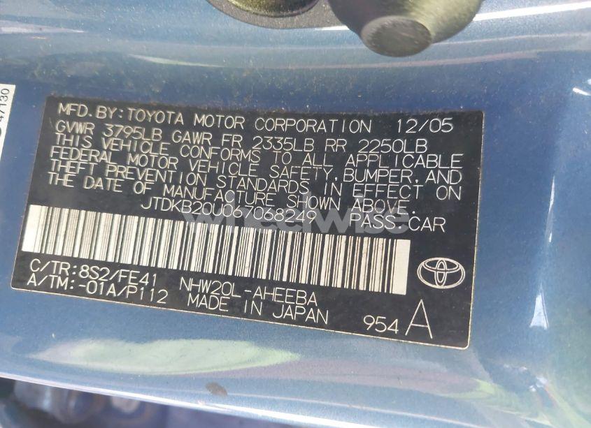 Photo 9 of 2006 Toyota Prius (VIN JTDKB20U067068249)
