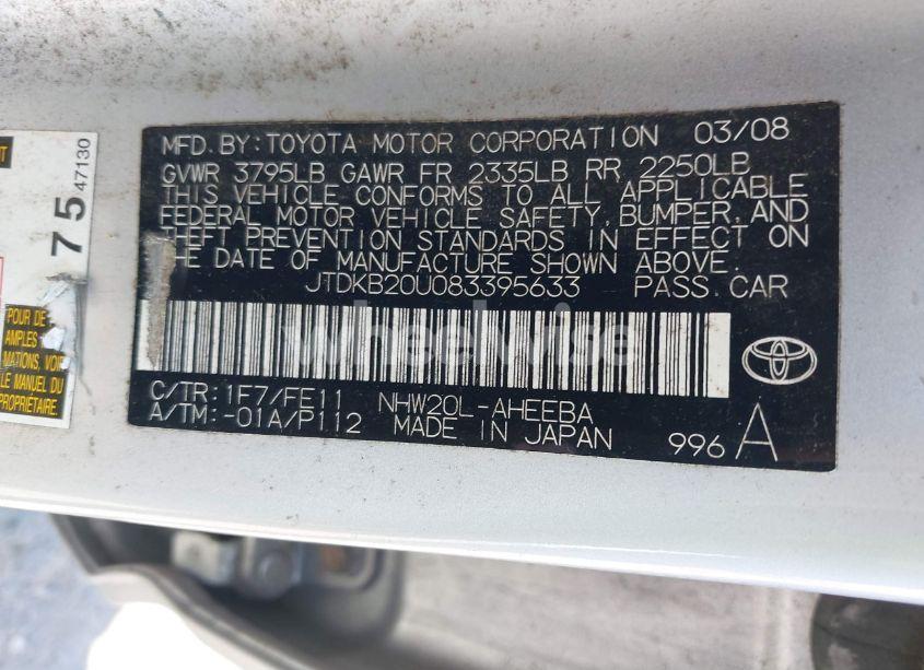 Photo 9 of 2008 Toyota Prius (VIN JTDKB20U083395633)
