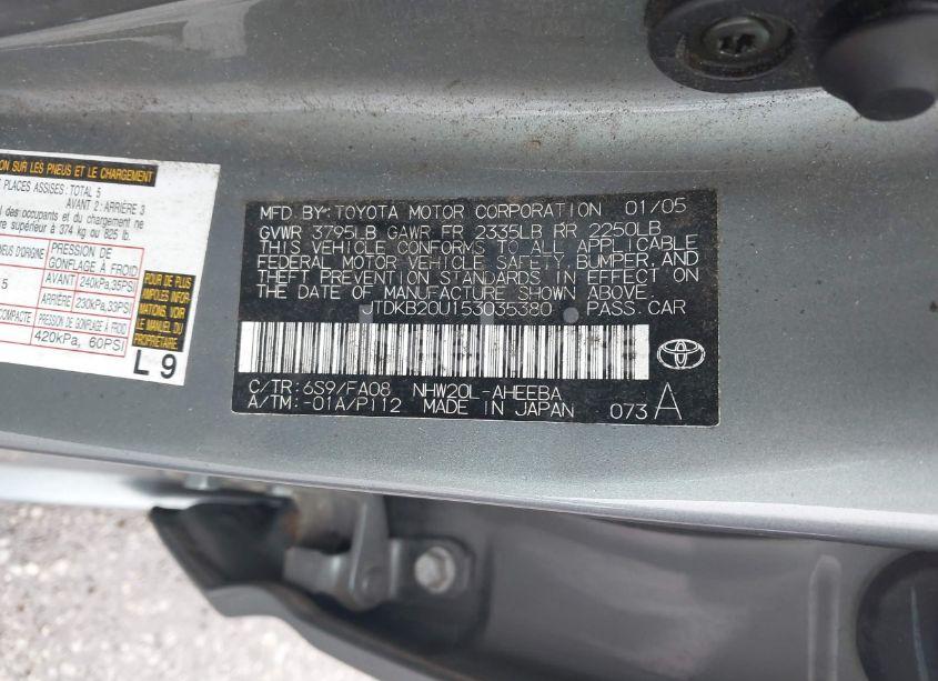 Photo 9 of 2005 Toyota Prius (VIN JTDKB20U153035380)