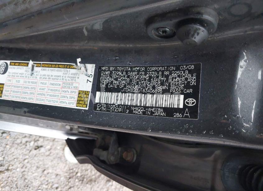 Photo 9 of 2008 Toyota Prius (VIN JTDKB20U183406896)