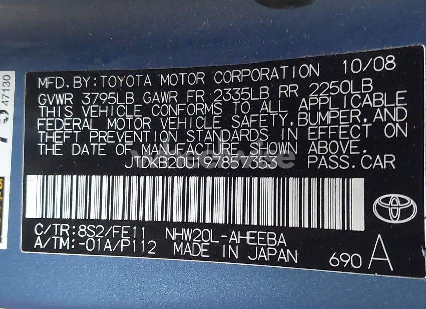 Photo 9 of 2009 Toyota Prius (VIN JTDKB20U197857353)