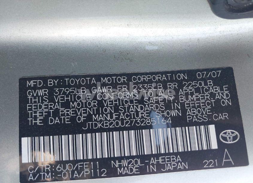 Photo 9 of 2007 Toyota Prius (VIN JTDKB20U273285164)