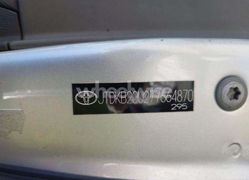 Photo 9 of 2007 Toyota Prius (VIN JTDKB20U277664870)