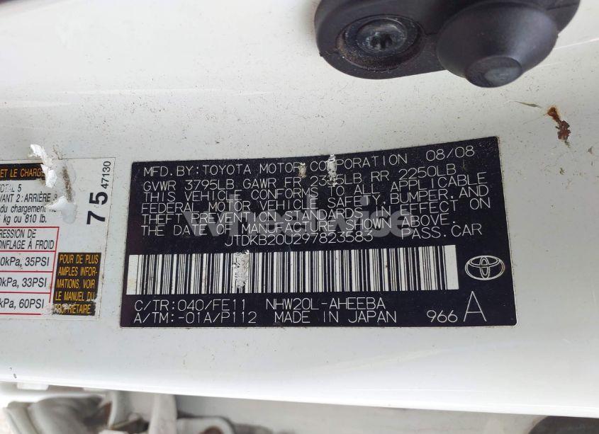 Photo 9 of 2009 Toyota Prius (VIN JTDKB20U297823583)