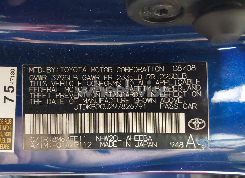 Photo 9 of 2009 Toyota Prius (VIN JTDKB20U297826791)