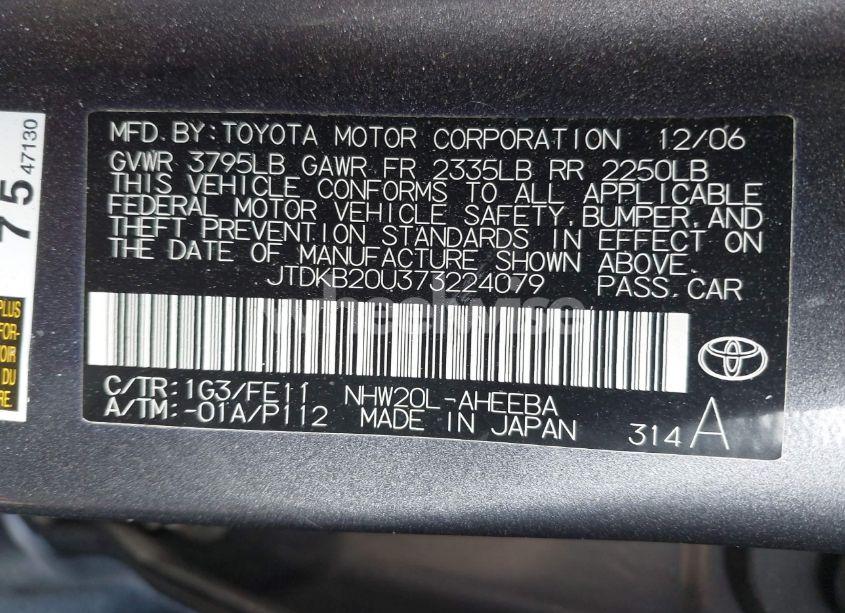 Photo 9 of 2007 Toyota Prius (VIN JTDKB20U373224079)