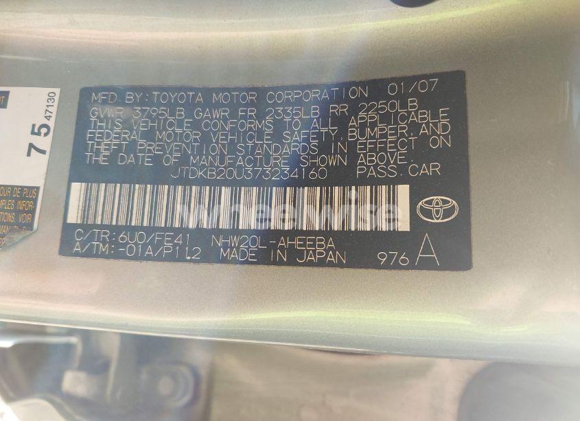 Photo 9 of 2007 Toyota Prius (VIN JTDKB20U373234160)