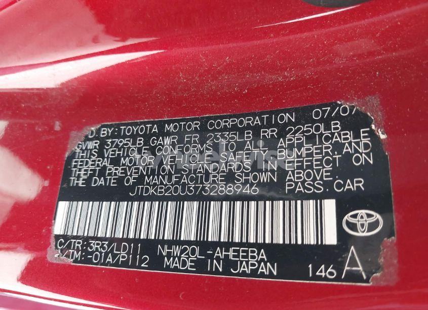 Photo 9 of 2007 Toyota Prius (VIN JTDKB20U373288946)